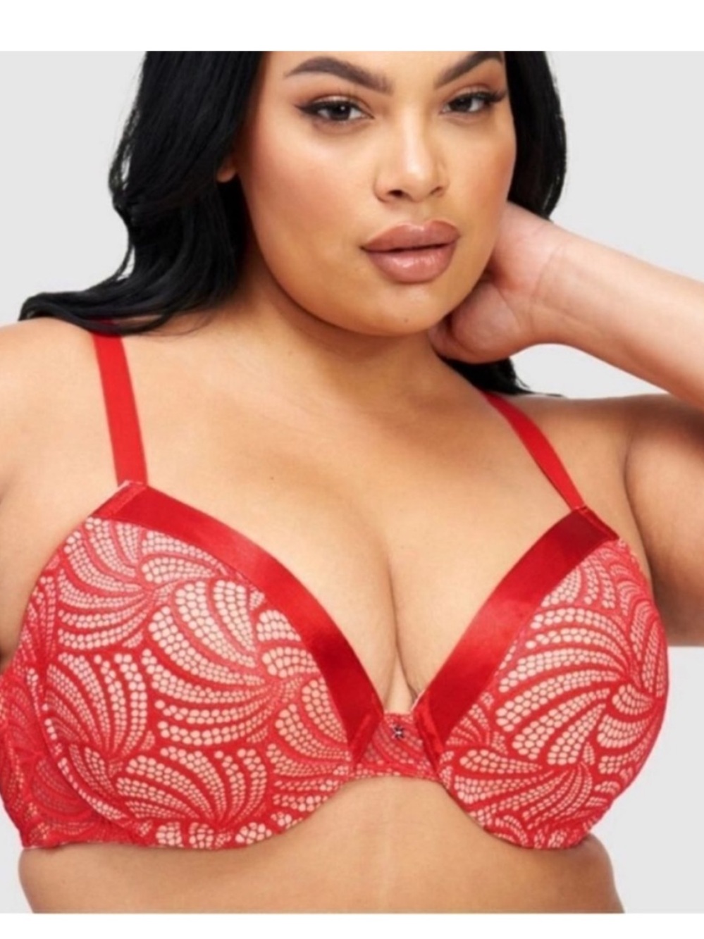 Frederick's of Hollywood Bra 36D Push Up Red
